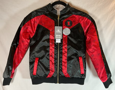 Disney Store Marvel Black Widow Reversible Varsity Jacket Coat Girls Size 9/10