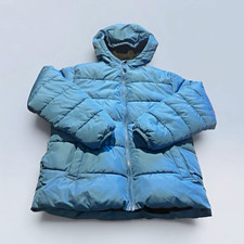 Swiss Tech Boys Kids Blue Hooded Puffer Jacket Full Zip Polyester Size L