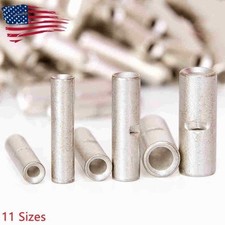 22-8-1/0-2/0-4/0AWG Bare Butt Splice Connectors Tinned Non-Insulate Terminals