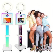 2 in 1 Photo Booth for iPad  Camera App Control RGB Fill Light for Party Rental