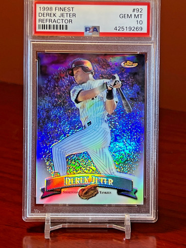 1998  DEREK JETER  TOPPS FINEST REFRACTOR   #92  PSA-10 GEM MINT!