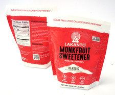 lot of 2 lbs Lakanto Classic Monk Fruit Sweetener w Erythritol Sugar Substitute