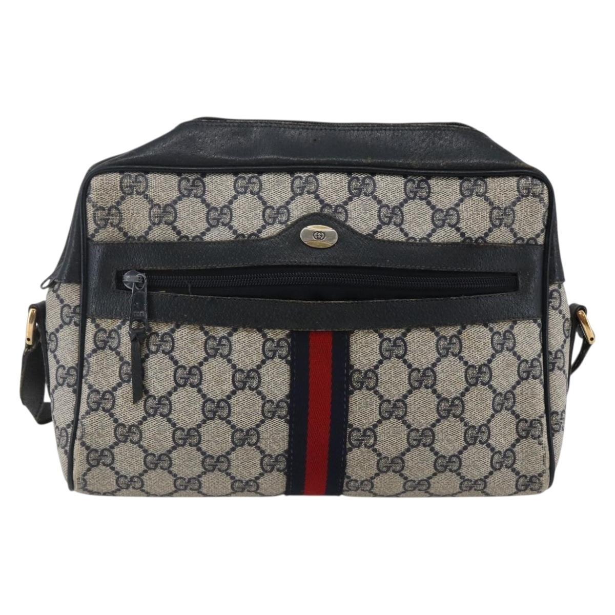 GUCCI / ショルダーバッグ_GGスプリーム/PVC/BLK Gucci Shoulder Bag