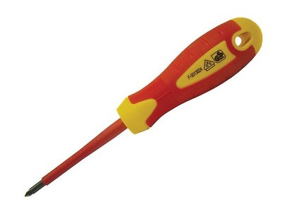 Faithfull - VDE Soft Grip Screwdriver Pozidriv Tip PZ1 x 80mm