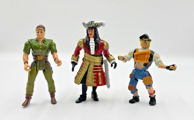 Hook Action Figuren Peter Pan Vintage Retro 3 Stück