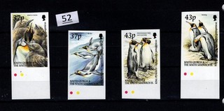 / SOUTH GEORGIA AND S. SANDWICH ISL MNH IMPERF PENGUINS