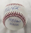 Parker Messick Signed MLB Baseball Inscribed MLB Debut JSA Witness