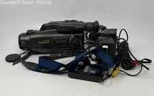 Sony Model CCD-FX420 Gray 10x Zoom Handycam Camcorder In Brown Case Not Tested