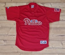 Philadelphia Phillies Jersey - Majestic -Youth L - Red mesh - Vintage MLB