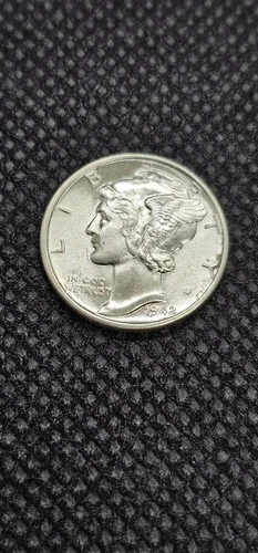 1942-P Mercury Silver Dime Full Split Bands 10c BU Coin Premium