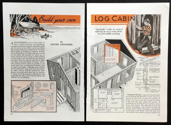 Stockade CABAÑA DE TRONCOS CONSTRUCCIÓN DE CASA 1939 INFORMACIÓN PRÁCTICA