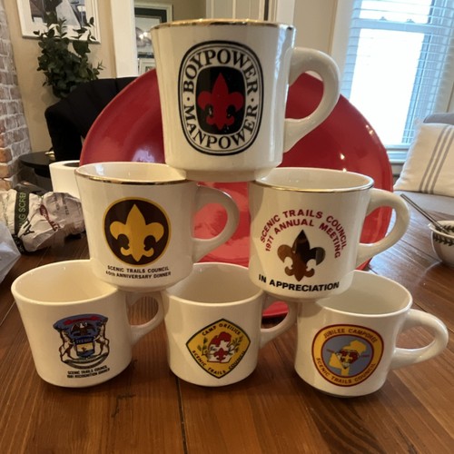 Boy Scouts Collectible Mugs Lot of 5 Ceramic.