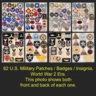 Lot of 82 Military Patches / Badges / Insignia: World War 2 Era