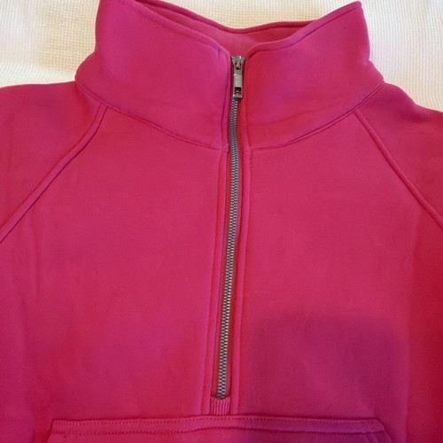 AUTOMET Womens Sweatshirt Half Zip Cropped Pullover Fleece Quarter XS Pink NWT - Afbeelding 7 van 17