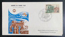 ENVELOPPE 1ER JOUR 1969 JOURNEE DU TIMBRE YT 1589