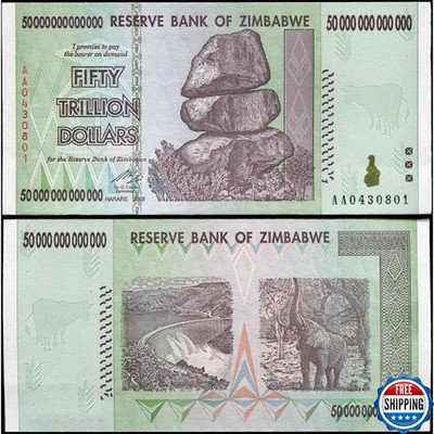 Zimbabwe 50 Trillion AA - P90 Uncirculated