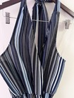 Almost Famous Black Striped Halter Neck Jumpsuit Size Large NEW Sleeveless — photo 6