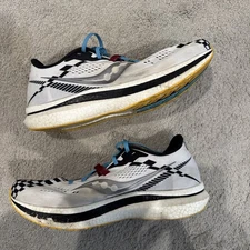 Saucony Endorphin Running Shoes Mens 12.5 Black Checkered Speedroll S20687-40