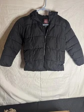 Cozy Black Kids' Puffer Jacket for Fall & Winter Size XS 4-5