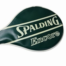 Spalding Encore Metal Tennis Racquet Brown Grip Green Cover Vintage Retro 70's