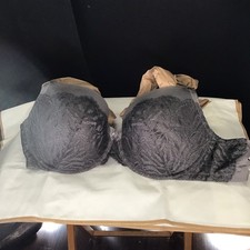 Women s Gray Floral Lace Lined Bra Adjustable...