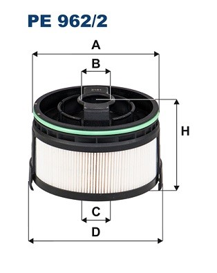 FILTRON PE 962/2 Kraftstofffilter für MERCEDES-BENZ