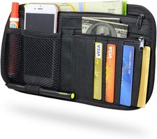 LIVANS Car Sun Visor Organizer, Vehicle Visor Storage Pouch, Auto CD and Glasses