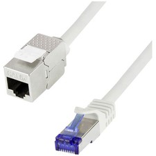 LogiLink CC5112S RJ45 Network cable CAT 6A S/FTP 20 m Grey incl. detent