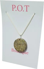Round Pendant Necklace/Resin Jewelry/Natural Fashion For Kids/Teens/Adults