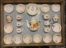 Vintage German Porcelain Child s Tea Set in Original Box.