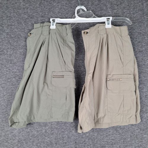 ExOfficio Chino Shorts Herren 36 Nylon Cargotasche Wanderer Outdoor Convert 2 Stück