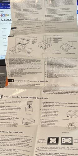 💥Consola Gameboy Advance SP MANUAL GBA Auténtico Nintendo LIBRO DE INSTRUCCIONES - Imagen 6 de 6