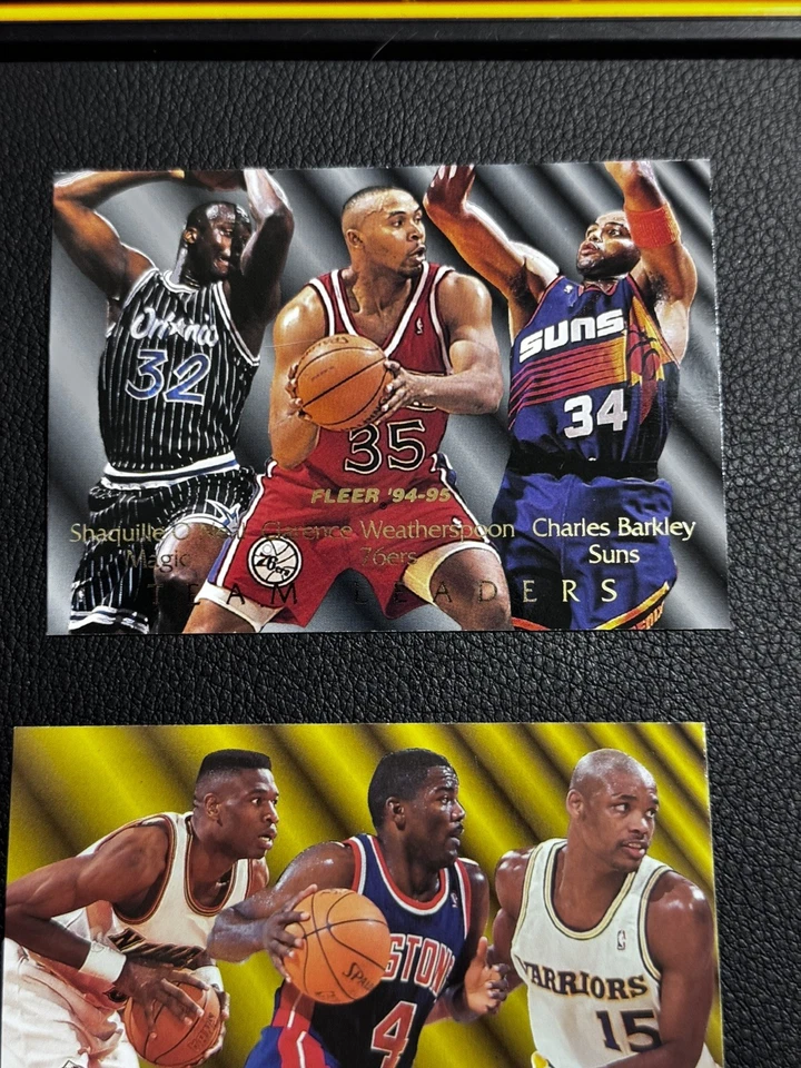 Lote de 9 - 1994-95 Fleer Team Leaders Juego de inserciones de baloncesto - Juego de 9 cartas Foto 4 de 4