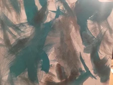 AstralFisher 14 x 11 in Unique Abstract Expressionism Wall Art Canvas