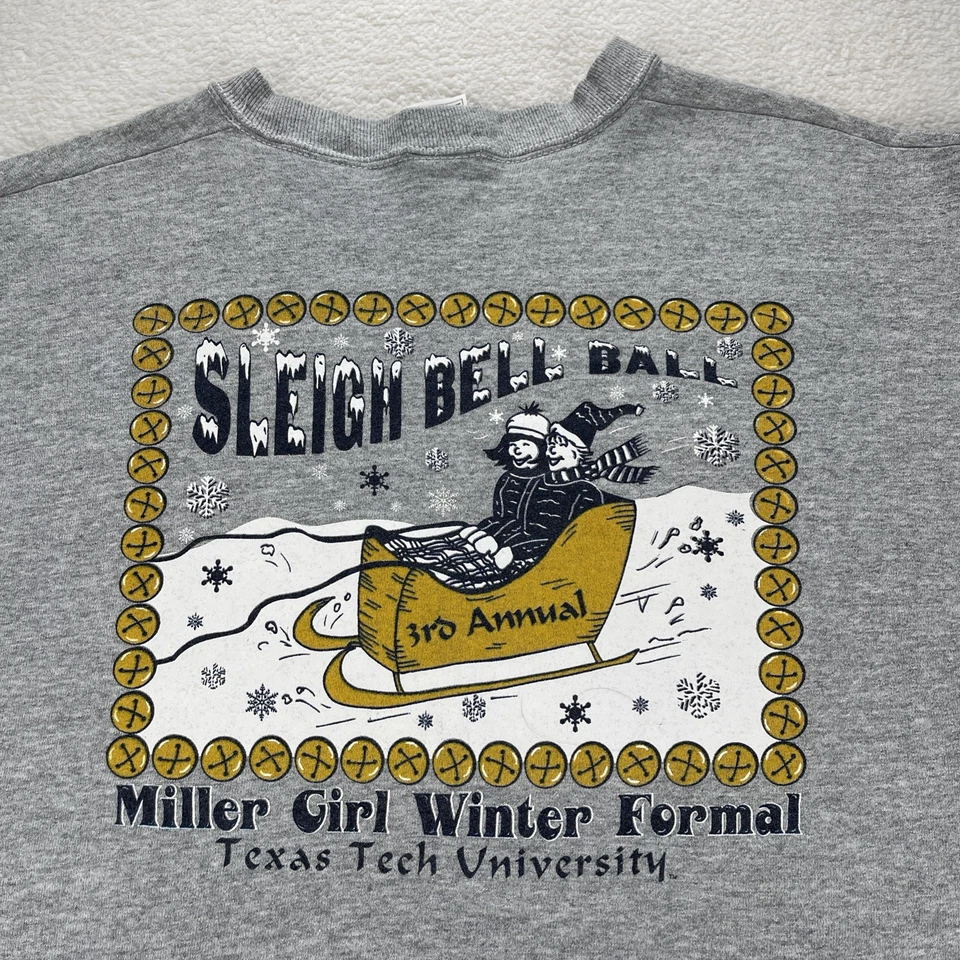 Sudadera De Colección Texas Tech Red Raiders Miller Girls 1996 Trineo Campana Baile Talla XL Foto 3 de 4