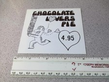 Baskin Robbins ice cream 1980s plastic display sign CHOCOLATE lovers pie heart