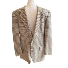 Vintage GUCCI Cashmere Houndstooth Men's Blazer Houndstooth EU 50  US Med 42"