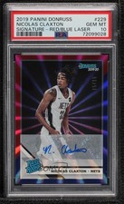 2019 Donruss Red & Blue Laser Signatures 15/15 Nic Claxton #229 PSA 10 Auto 3r1