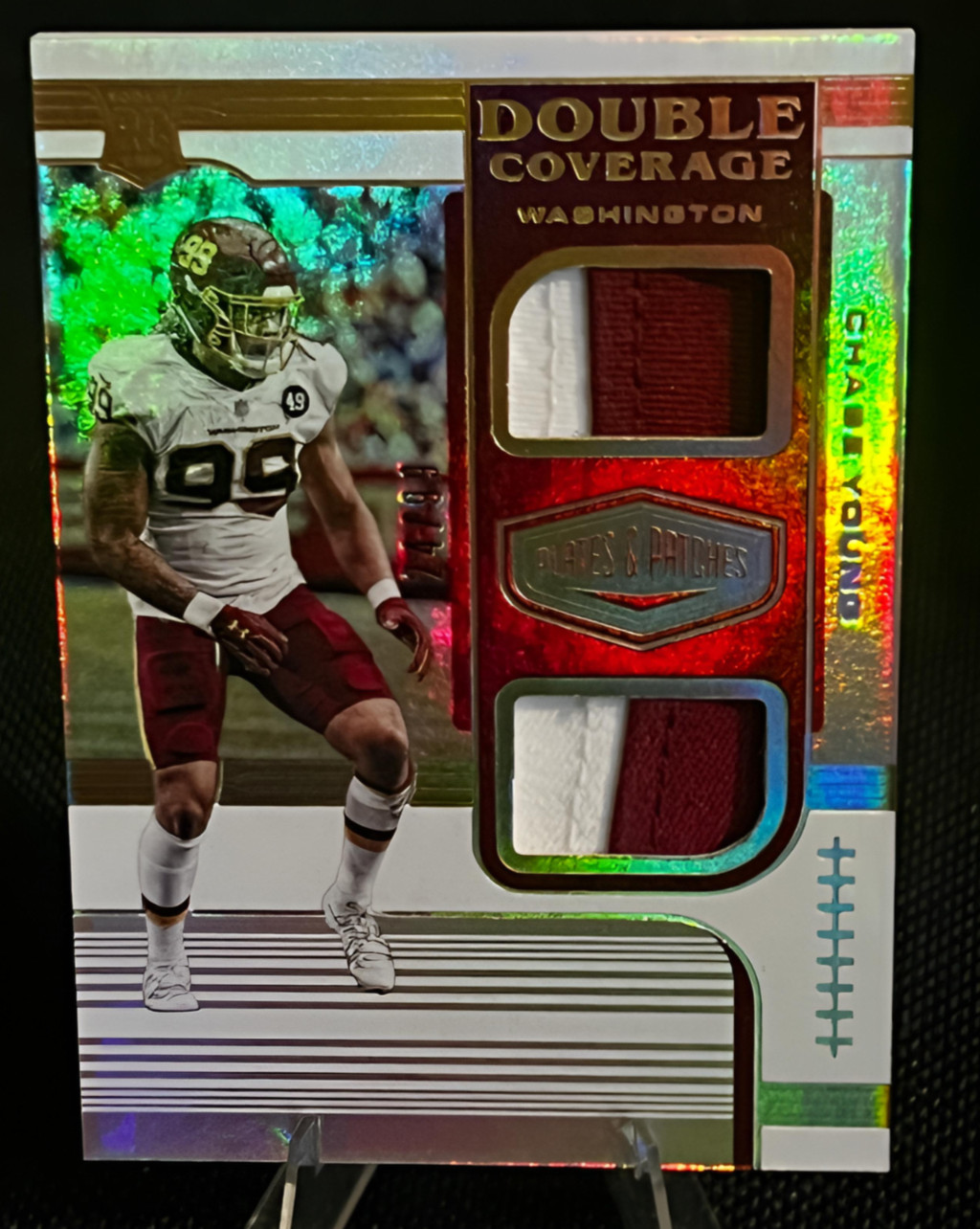 Chase Young Panini Plates & Patches Double Coverage Autographs #DCCY Base