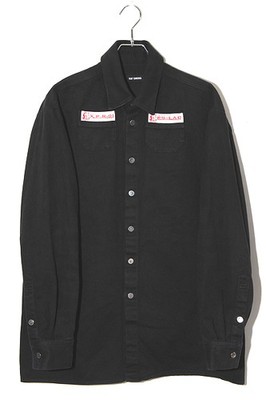 RAF Simons 20SS Slim Fit Black Denim Shirt M Men's Streetwear