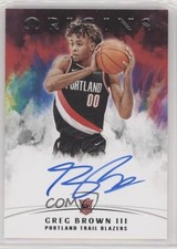 2021-22 Panini Origins Rookie Auto Greg Brown III #RA-GRG Auto 0so2