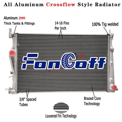 2 Row Aluminum Radiator Fit 2014-2018 2017 Jeep Cherokee 2.4L 3.2L MT CC13401