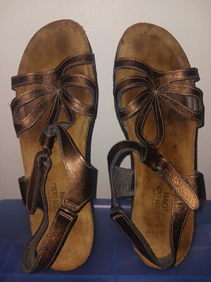Naot Rachel Wedge Sandal Womens 42 Metallic Bronze Leather Slingback 11/ 11.5