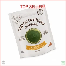 Organic Traditions Super Greens Powder Superfood with Turmeric, Organic Greens S