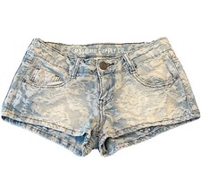 Mossimo Supply Co Juniors Size 1 Fit 6 Stretch Blue Shorts W/ Pockets Low Rise