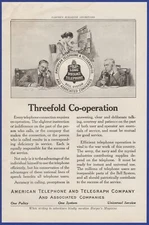 Vintage 1918 AMERICAN TELEPHONE & TELEGRAPH BELL SYSTEM Phone Ephemera Print Ad