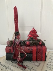 Details Zu Adventskranz Weihnachtsgesteck Weihnachtsdeko Rotschwarz Shabby Landhausstil