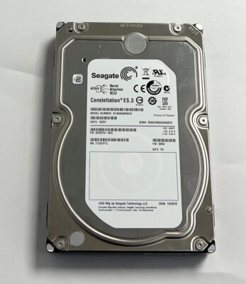 Disque Dur Seagate ES.3 4To ST4000NM0023 - SAS, 7200 Tr/min, 128Mo Cache, 3,5 Pouces, Neuf