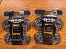 Two Hyper Wheels Inline Skate Wheels Superlite 76MM 82A Clear 4 Pack Performance