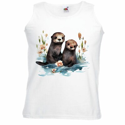 Tank Top Otter Fischotter Otterfamilie Otter Baby Ozean Mittelmeer Urlaub 404250